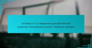 Formația 3-4-1-2: Adaptarea la punctele forte ale jucătorilor, Personalizarea rolurilor, Planificare strategică